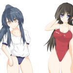 [RJ204842] ハイレグ競泳水着 ハイレグブルマ(半裸有) 立ち絵集