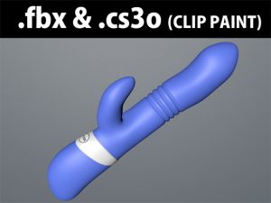 [RJ192618] 3D素材 バイブレータ シリコンロッド 01