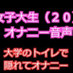 [RJ249343][発情ボイス] 女子大生(20)のオナニー音声 ～大学のトイレで隠れて中イキオナニー～