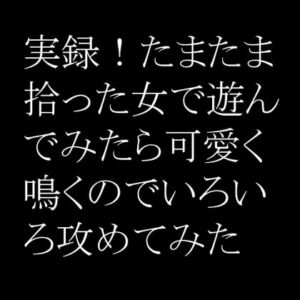 実録!たまたま拾った女で遊んでみたら可愛く鳴くのでいろいろ攻めてみた [RJ397219][快楽彼女]
