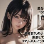 黒髪貧乳の少女が開脚しているリアル系AIイラスト集 [RJ01020803][Ywx9]