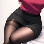 ミニスカ黒ストふとももCG集 [RJ01043164][眠いちりめん]